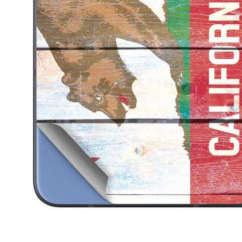 California Flag Light Wood Galaxy Z Fold5 5G Skin